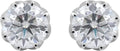 Sterling Silver Round Stud Earrings