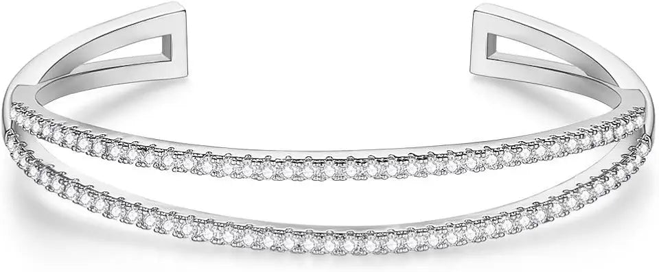 Gold-Tone Moissanite Bracelet