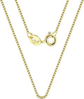 Gold-Tone Box Chain Necklace, 0.6mm