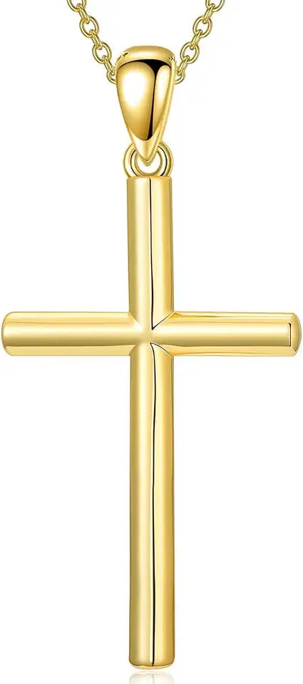 Gold-Tone Cross Necklace