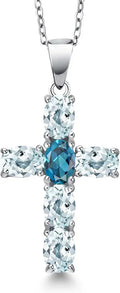 Topaz Cross Necklace
