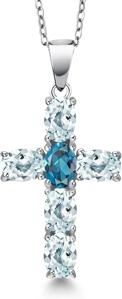 Topaz Cross Necklace