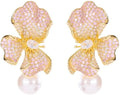 Gold-Tone Moissanite Stud Earrings