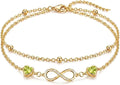 Gold-Tone Birthstone Infinity Bracelet