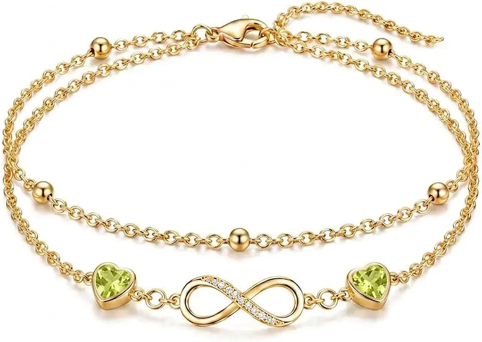 Gold-Tone Birthstone Infinity Bracelet