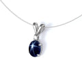 Sterling Silver Sapphire Star Necklace