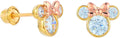 Gold-Tone Cubic Zirconia Stud Earrings