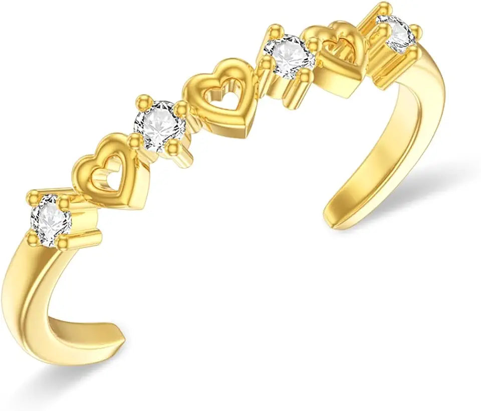 Gold-Tone Cubic Zirconia Ring