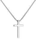 Titanium Square Cross Necklace