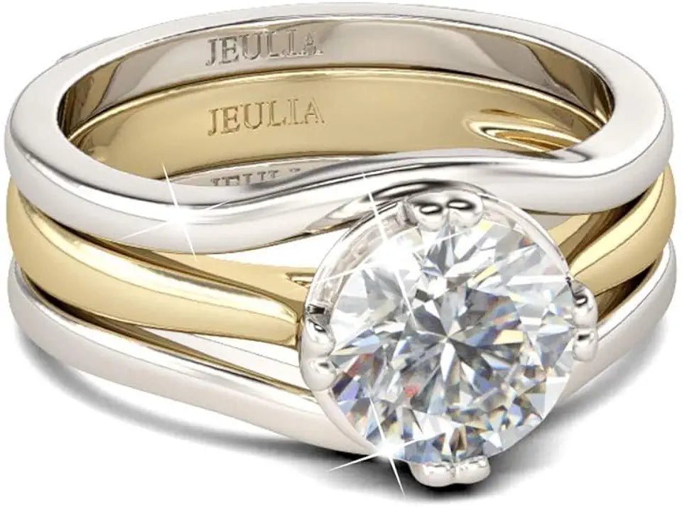 Sterling Silver Round Cubic Zirconia Halo Jewelry Set