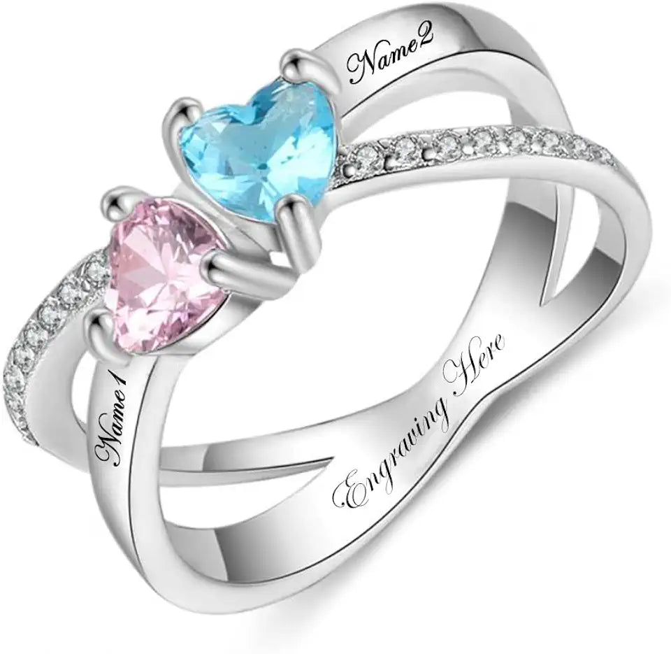 Gold-Tone Sterling Silver Birthstone Ring