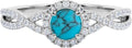 Gold-Tone Sterling Silver Round Moissanite Engagement Ring