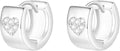 Gold-Tone Moissanite Hoop Heart Earrings