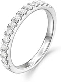 Sterling Silver Lab-Grown Diamond Wedding Band