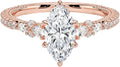 Gold-Tone Moissanite Engagement Ring