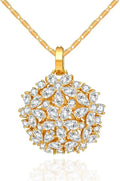 Gold-Tone Crystal Floral Necklace