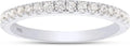 14K Gold-Plated Sterling Silver Round Moissanite Wedding Band