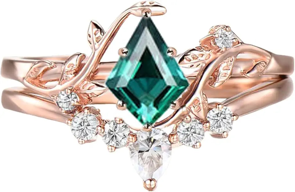 Gold-Tone Moissanite Ring