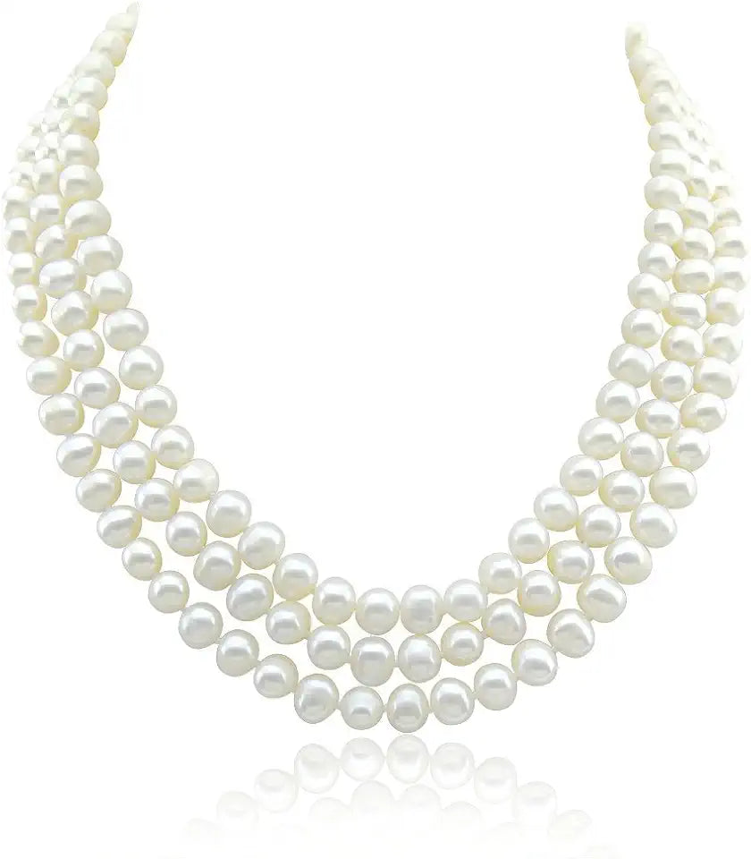 Freshwater Pearl Necklace, 7.5mm