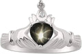 Sterling Silver Birthstone Heart Ring, 6MM