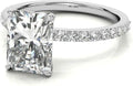 Gold-Tone Sterling Silver Moissanite Solitaire Engagement Ring
