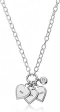 Gold-Plated Lab-Grown Diamond Heart Necklace
