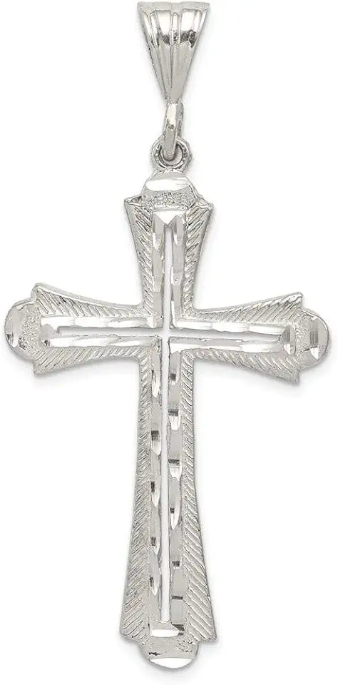 Sterling Silver Cross Pendant, 57mm