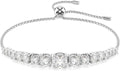 Rhodium-Plated Round Bracelet