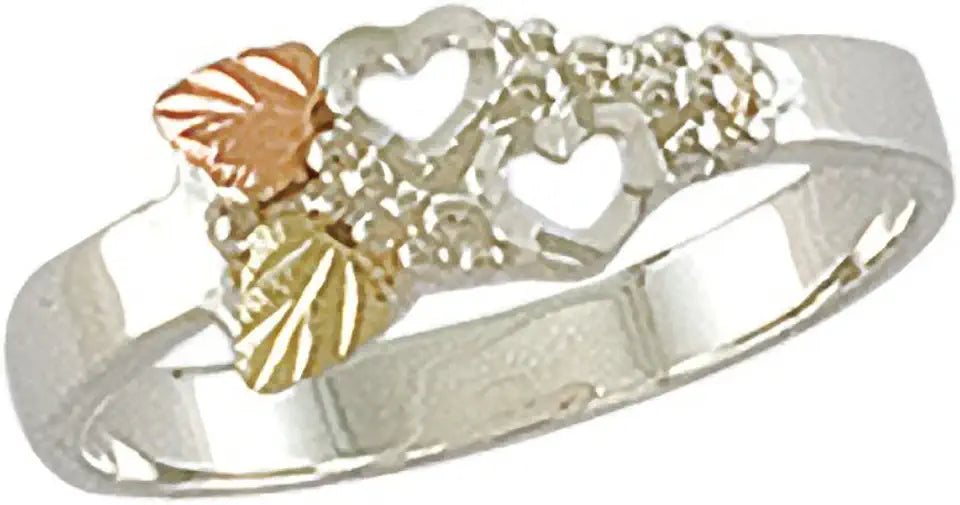 Gold-Tone Sterling Silver Heart Ring