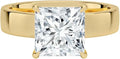 Gold-Tone Moissanite Solitaire Engagement Ring
