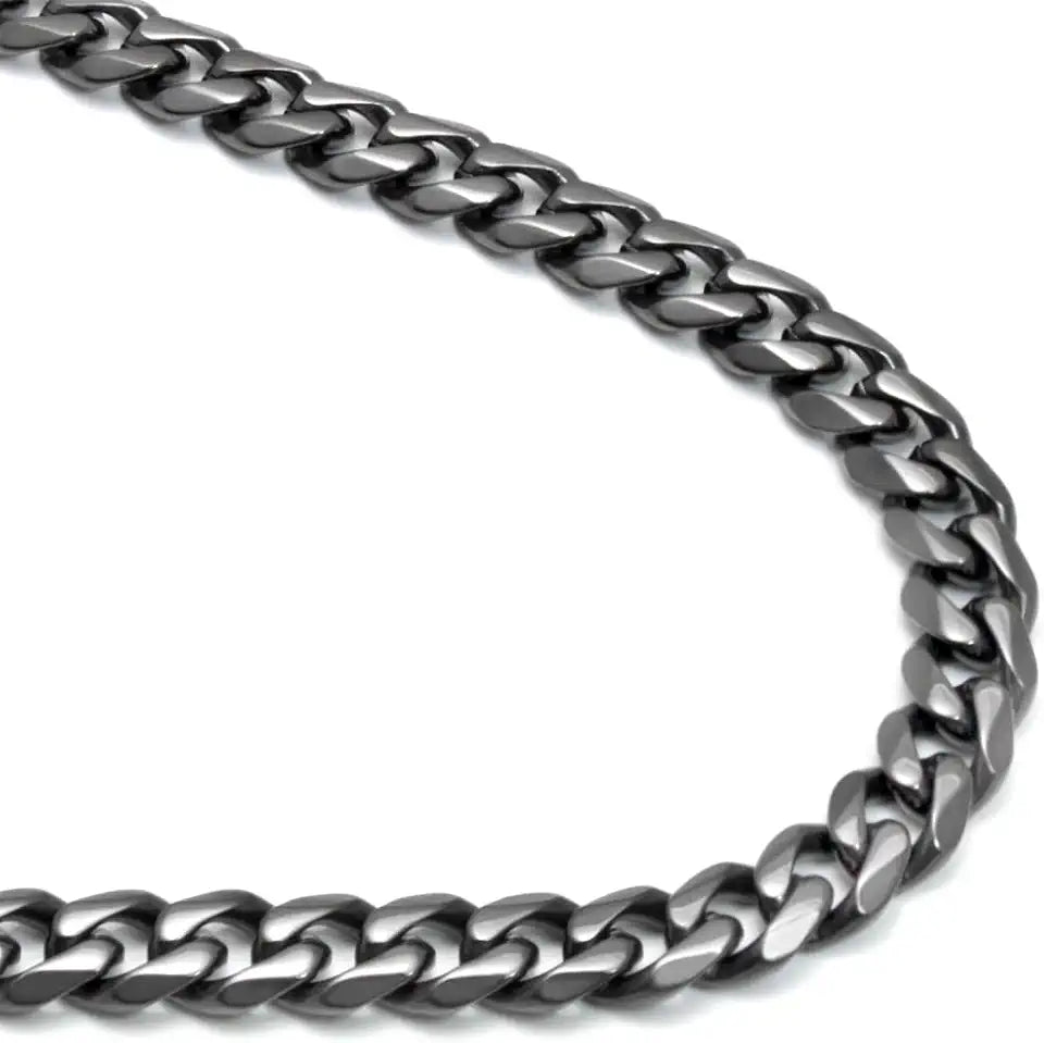 Titanium Cuban Link Necklace, 7MM