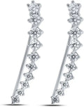 Sterling Silver Lab-Grown Diamond Earrings