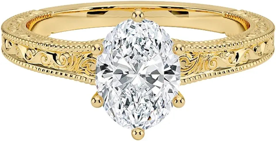 Oval Moissanite Engagement Ring