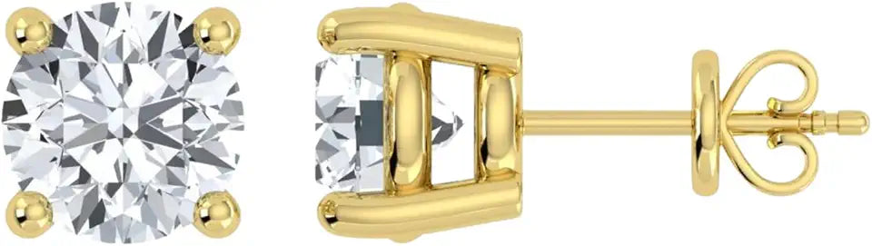 14K Gold-Plated Sterling Silver Lab-Grown Diamond Earrings