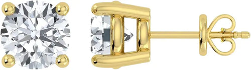 14K Gold-Plated Sterling Silver Lab-Grown Diamond Earrings