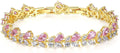 Gold-Tone Moissanite Heart Bracelet