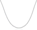 Sterling Silver Round Cubic Zirconia Tennis Necklace