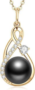 Sterling Silver Black Pearl Necklace