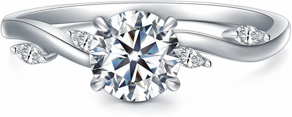 Round Moissanite Engagement Ring