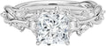 Gold-Tone Sterling Silver Moissanite Engagement Ring