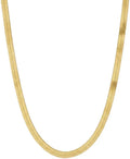 Gold-Tone Sterling Silver Snake Chain Necklace, 3.4mm