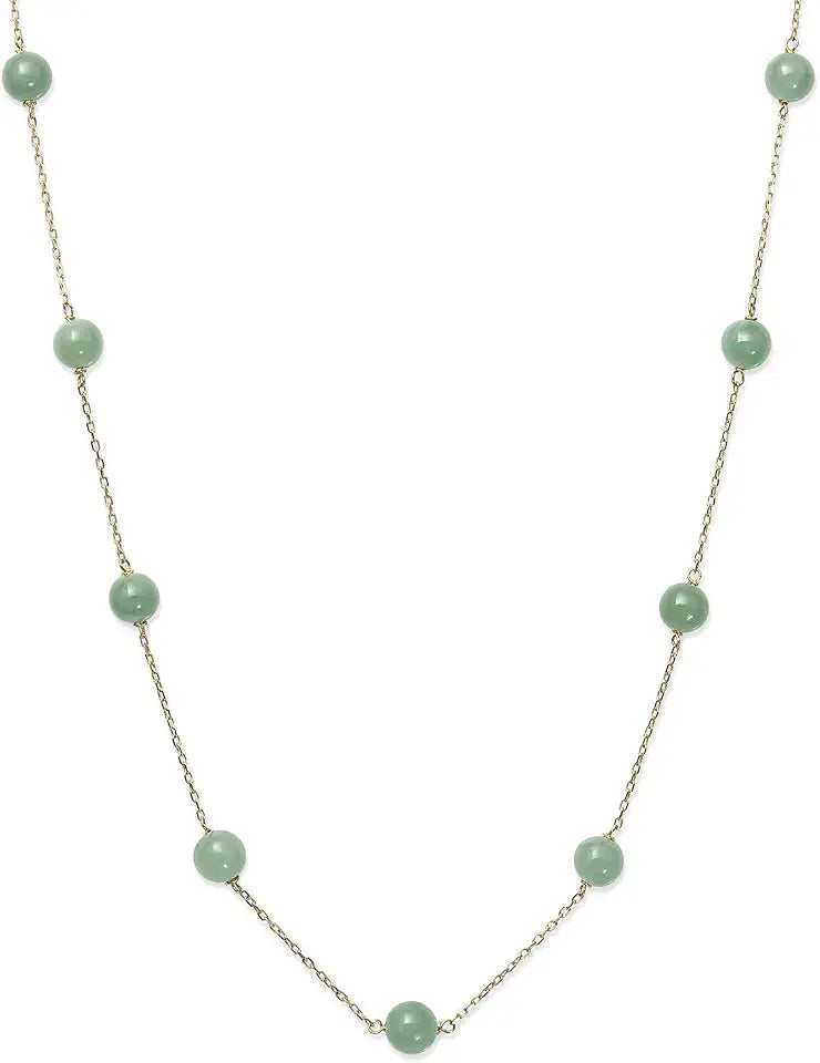 Gold-Tone Jade Necklace