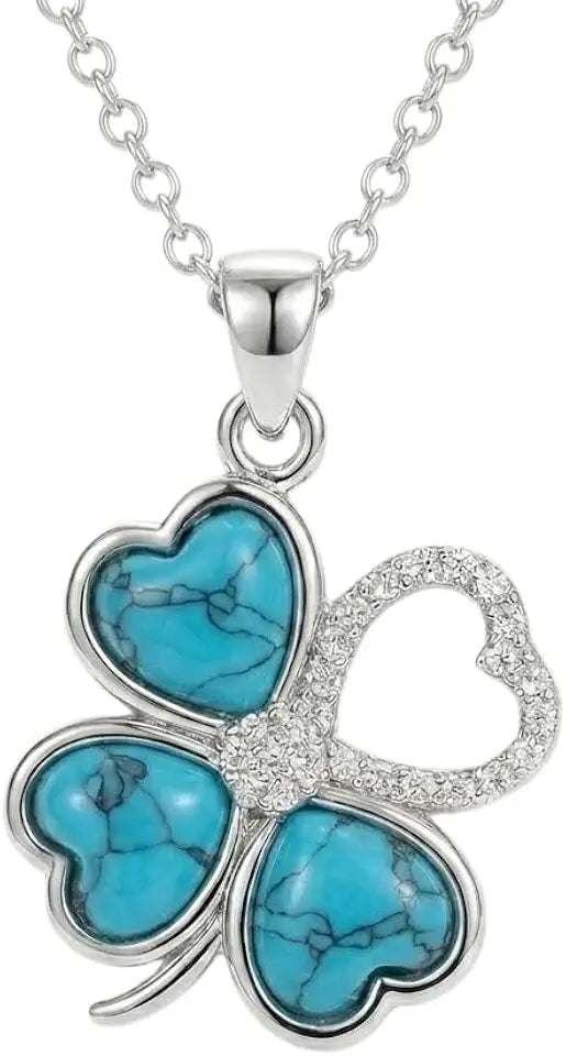 Sterling Silver Turquoise Heart Necklace