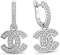 Gold-Tone Round Drop Earrings