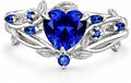 Sterling Silver Sapphire Engagement Ring
