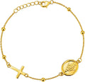 Gold-Tone Cross Bracelet