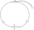Sterling Silver Cross Anklet
