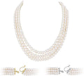 Sterling Silver Round Freshwater Pearl Necklace