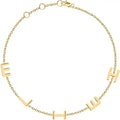 Gold-Tone Solitaire Initial Bracelet