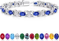 Oval Birthstone Tennis Bracelet